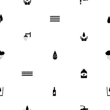 Water seamless pattern background icon. Stock Illustration