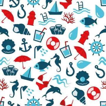 Water seamless pattern Stock Illustration