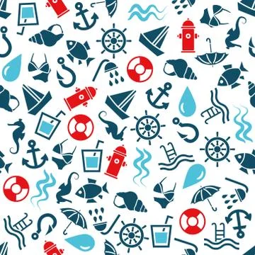 Water seamless pattern Stock Illustration