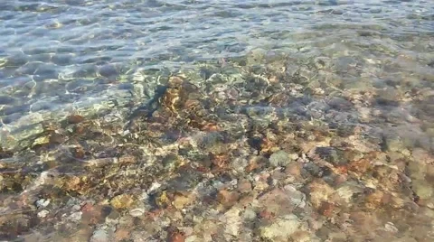 Water at the seashore Stock Footage 55371621