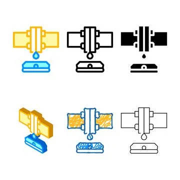 Water sensor color minimal icon vector color Illustrazione stock