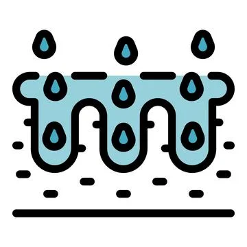 Water sensor icon vector flat Illustrazione stock