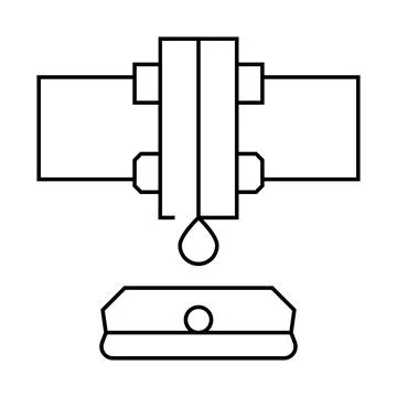 Water sensor line icon vector illustration black 스톡 일러스트