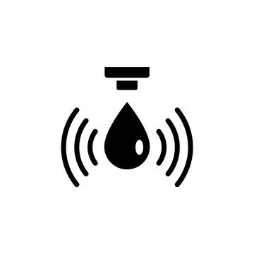 Water sensor vector icon. Water flow drop control sensor logo design isolated Stockillustratie