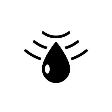 Water sensor vector icon. Water flow drop control sensor logo design isolated Stockillustratie