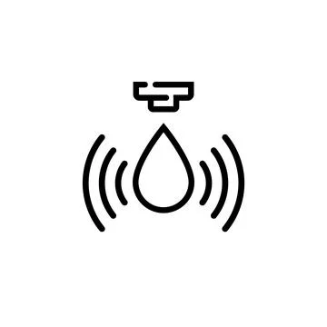 Water sensor vector icon. Water flow drop control sensor logo design isolated Stockillustratie