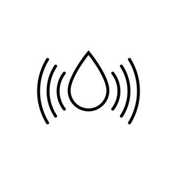 Water sensor vector icon. Water flow drop control sensor logo design isolated Stock Illustration