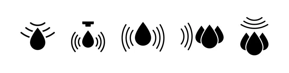 Water sensor vector icon. Water flow drop control sensor logo design isolated Stockillustratie