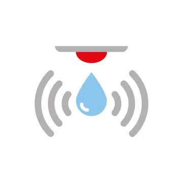Water sensor vector icon. Water flow drop control sensor logo design Stock Illustration