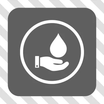 Water Service Rounded Square Button Illustrazione stock