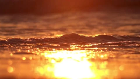 Water in the setting sun Stock Footage 156883121