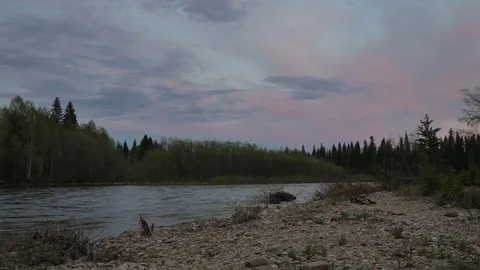 Water shallow at unya river Stock Footage 73305175