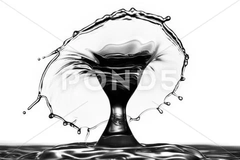 Water Shapes On White Background Stock Photos