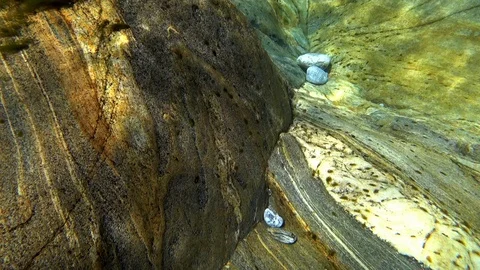 Water sharpens a stone Stock-Footage 121060447