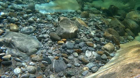 Water sharpens a stone Video stock 142766758