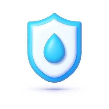 Water shield 3d, great design for any purposes. Internet network concept Stock Illustration