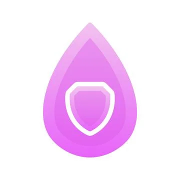 Water shield gradient logo design template icon Stock Illustration