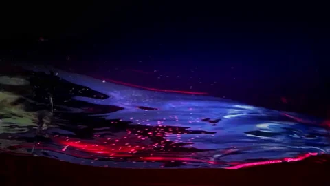 Water side waving and splashing , Clean Water splash in slow motion Stock Footage 95532902