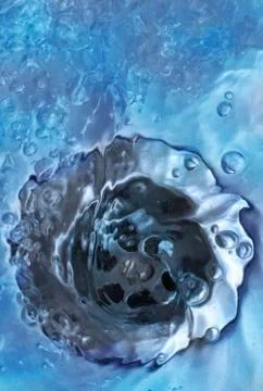 Water in sink Foto stock