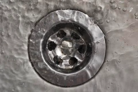 Water in sink Foto stock