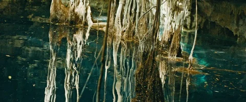 Water in sinkhole Stock Footage 85806759