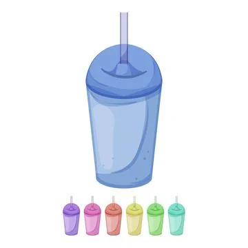Water sippy cup cartoon vector graphic Stock Illustration