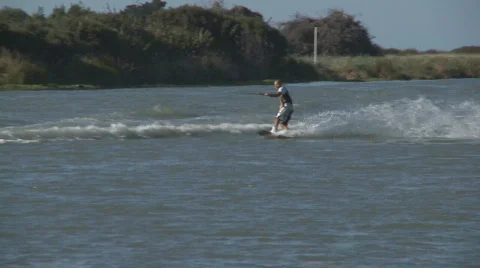 Water ski fall Stock Footage 659523