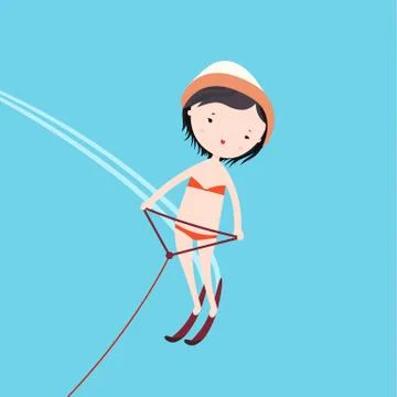 Water Ski Stock Illustration