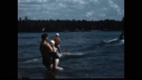 Water Ski Start 1958 Stock Footage 145982850