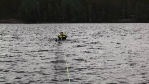 Water skiing Stock Footage 94113921