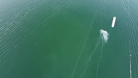 Water Skiing Stock Footage 136628734
