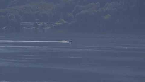 Water skiing in the lake Stock Footage 71560025
