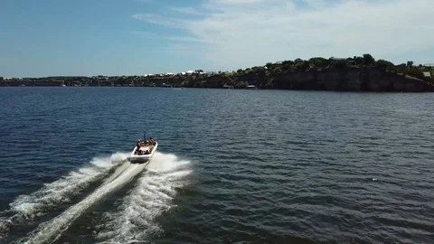 Water Skiing at the Lake Stock Footage 114927421