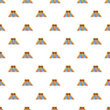 Water slide amusement park pattern for play and recreation Illustration