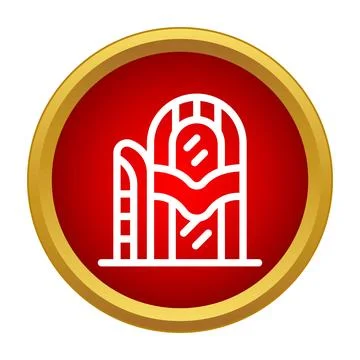 Water slide icon featuring fun amusement park activity 库存插图