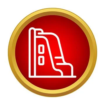 Water slide icon representing fun and recreation Stock Illustration