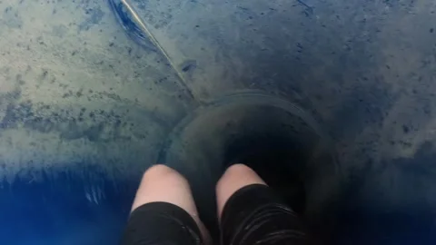 Water Slide POV Stock Footage 337904792