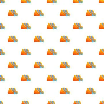 Water slide seamless pattern design on white background Stock Illustration