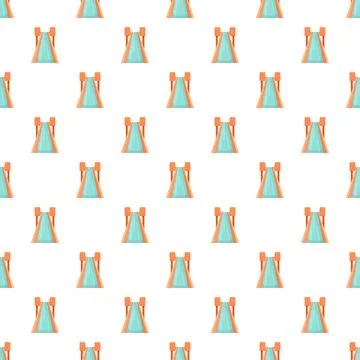 Water slide tower repeating pattern vector background Stockillustratie