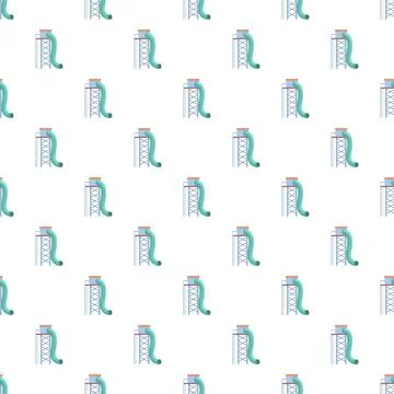 Water slide tower repeating pattern on white background Illustrazione stock