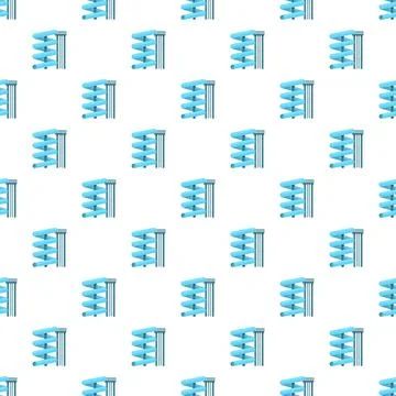 Water slide tower repeating seamless pattern background Stock Illustration