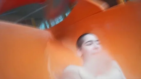 Water slides. The Aqua Park. Stock Footage 83992088