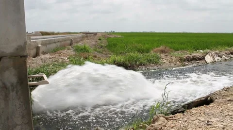 Water from a sluice gate Stock Footage 7757681