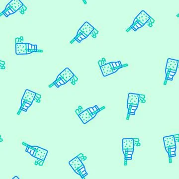 Water smoothie drink vector seamless pattern Stock Illustration