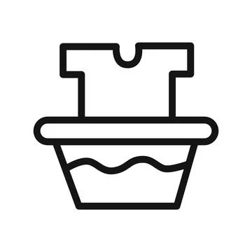 Water soak icon linear vector graphics sign Stock Illustration