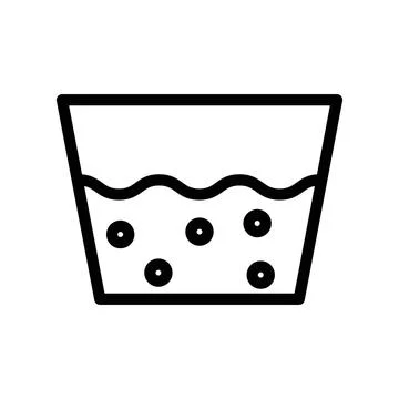Water soak linear logo mark in black and white Stock Illustration