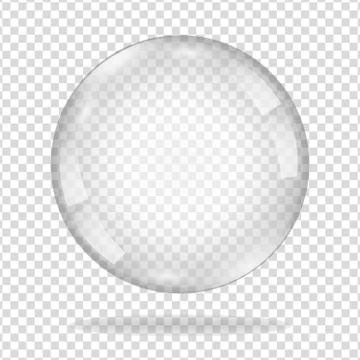 Water soap bubble with soft shadow Stock Illustration