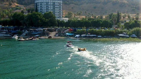 Water Sofa In The Harbour Stock Footage 125852606