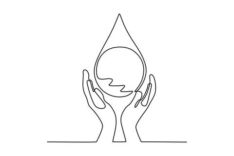 Water is a source of cleanliness Stock Illustration