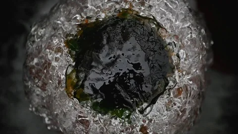 A water source gushes from an underground pipe in slow motion Stock Footage 130108476